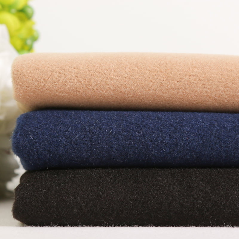 FX50081 Bobot Berat Sisi Ganda Disikat Kain Spandex Poly Rayon untuk Mantel Musim Dingin