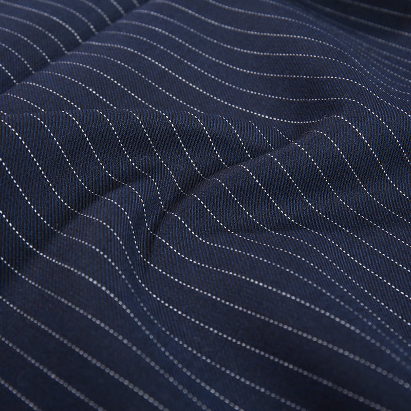 FX55051 Desain Kustom Design Stripe Dyed Design TR Stregrege Woven Fabric Untuk Jas dan Blazer