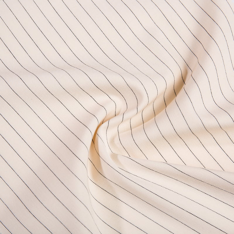 FX55895 Kustomisasi Desain Stripe Viscose/Poly Twill TR Spandex Fabric Untuk Setelan dan Seragam Wanita